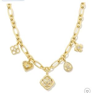 Kendra Scott NWOT Lacie Statement Charm Necklace in Ivory Mother of Pearl